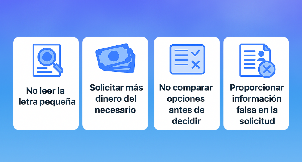 errores al pedir un minicredito